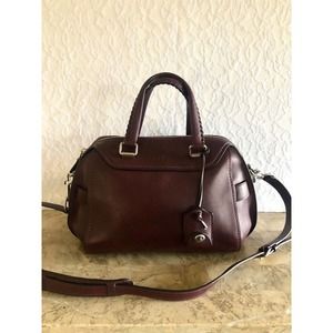 Coach ACE burgundy glove tanned leather satchel crossbody